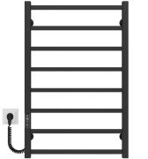 Електрична сушарка для рушників Deffi Forest П8 600х800 ліве підключення JD04 чорний A.FR.80.60.8.E.B.L.2