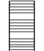 Полотенцесушитель водяной Deffi Lux П15 700х1400 нижнее подключение черный A.LU.140.70.15.B.A