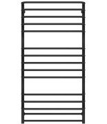 Полотенцесушитель водяной Deffi Lux П15 700х1400 боковое левое подключение черный A.LU.140.70.15.B.B