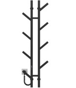 Електрична сушарка для рушників Deffi Sakura П8 100х1200 E ліве підключення JD04 чорний A.SR.120.10.8.E.B.L.2