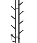 Электрический полотенцесушитель Deffi Sakura П8 100х1200 E левое подключение JD04 черный A.SR.120.10.8.E.B.L.2