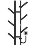 Електрична сушарка для рушників Deffi Sakura П6 100х800 E праве підключення JD04 чорний A.SR.80.10.6.E.B.R.2