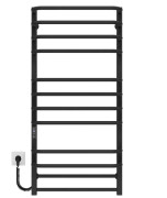 Електрична сушарка для рушників Deffi Lux П12 400х1100 ліве підключення JD04 чорний A.LU.110.40.12.E.B.L.2