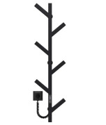 Електрична сушарка для рушників Deffi Kir П6 1000 JD04 нержавіюча сталь чорний A.KR.100.6.E.B.U.2