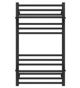 Полотенцесушитель водяной Deffi Sigma П14 500х900 нижнее подключение черный A.SI.90.50.14.B.A