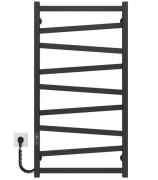Электрический полотенцесушитель Deffi Alpha П9 500х1000 левое подключение JD04 черный A.AL.100.50.9.E.B.L.2