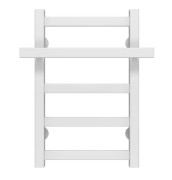 Сушка для рушників водяна Deffi Nicolе П5 300х500 бічне ліве підключення білий A.NI.50.30.5.W.B