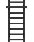 Полотенцесушитель водяной Deffi Nicolе П8 300х800 боковое левое подключение черный A.NI.80.30.8.B.B