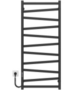 Електричний сушка для рушників Deffi Alpha П11 500х1200 ліве підключення JD04 чорний A.AL.120.50.11.E.B.L.2