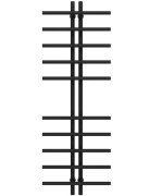 Полотенцесушитель водяной Deffi Gray П10 60х1450 нижнее подключение черный A.GY.145.6.10.B.A