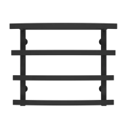 Полотенцесушитель водяной Deffi Lotos П4 400х500 нижнее подключение черный A.LO.50.40.4.B.A