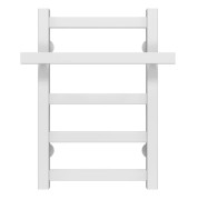 Сушка для рушників водяна Deffi Nicolе П5 400х500 бічне ліве підключення білий A.NI.50.40.5.W.B