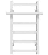 Сушка для рушників водяна Deffi Nicolе П6 400х600 бічне ліве підключення білий A.NI.60.40.6.W.B