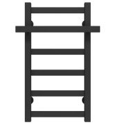 Полотенцесушитель водяной Deffi Nicolе П6 400х600 боковое левое подключение черный A.NI.60.40.6.B.B