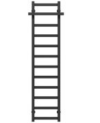 Сушка для рушників водяна Deffi Nicolе П12 300х1400 бічне ліве підключення чорний A.NI.140.30.12.B.B