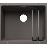 Мойка для кухни прямоугольная Blanco ETAGON 500-U SILGRANIT PuraDur вулканический серый 527755