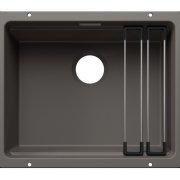 Мийка для кухні прямокутна Blanco ETAGON 500-U SILGRANIT PuraDur вулканічний сірий 527755