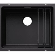 Мойка для кухни прямоугольная Blanco ETAGON 500-U SILGRANIT PuraDur черный 527754