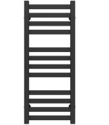 Полотенцесушитель водяной Deffi Magnus П12 300х800 нижнее подключение черный A.MA.80.30.12.B.A