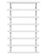 Сушка для рушників водяна Deffi Lotos П8 400х1000 бічне ліве підключення білий A.LO.100.40.8.W.B