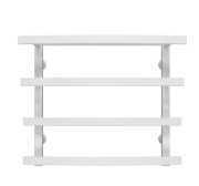 Сушка для рушників водяна Deffi Lotos П4 500х500 нижнє підключення білий A.LO.50.50.4.W.A