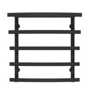 Полотенцесушитель водяной Deffi Lotos П5 500х600 нижнее подключение черный A.LO.60.50.5.B.A