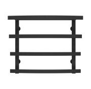 Сушка для рушників водяна Deffi Lotos П4 500х500 бічне ліве підключення білий A.LO.50.50.4.B.B