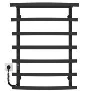 Електрична сушарка для рушників Deffi Lotos П7 400х800 ліве підключення JD04 чорний A.LO.80.40.7.E.B.L.2