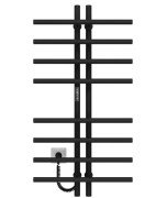 Электрический полотенцесушитель Deffi Gray П8 60х1000 левое подключение JD03 черный A.GY.100.6.8.E.B.L.1