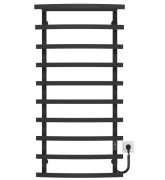 Електрична сушарка для рушників Deffi Lotos П10 400х1200 праве підключення JD04 чорний A.LO.120.40.10.E.B.R.2
