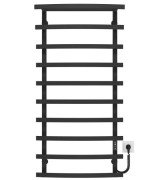 Электрический полотенцесушитель Deffi Lotos П10 400х1200 правое подключение JD04 черный A.LO.120.40.10.E.B.R.2