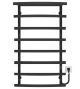 Електрична сушарка для рушників Deffi Lotos П8 400х1000 праве підключення JD04 чорний A.LO.100.40.8.E.B.R.2