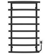 Електрична сушарка для рушників Deffi Lotos П8 500х1000 праве підключення JD04 чорний A.LO.100.50.8.E.B.R.2