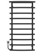 Електрична сушарка для рушників Deffi Lotos П10 400х1200 ліве підключення JD04 чорний A.LO.120.40.10.E.B.L.2