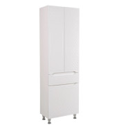 Пенал для ванной Аквародос Родорс напольный 60х32,5х195 см с корзиной ДСП/МДФ белый АР000001183