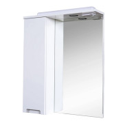 Зеркальный шкафчик Аквародос Квадро 60х74 см с подсветкой ДСП/стекло белый АР000001073
