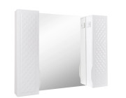 Дзеркальна шафка Аквародос Родорс 100х80 см ДСП/скло білий АР000001173