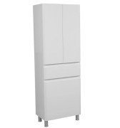 Пенал для ванной Аквародос Акцент напольный 60х35,5х175 см с корзиной ДСП/МДФ белый АР000000834