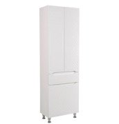 Пенал для ванної кімнати Аквародос Родорс підлоговий 60х32,5х195 см з кошиком ДСП/МДФ білий АР000001183