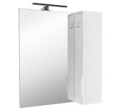 Зеркальный шкафчик Аквародос Родорс 70х80 см c подсветкой ДСП/МДФ белый АР000040357