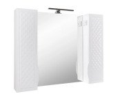 Зеркальный шкафчик Аквародос Родорс 100х80 см c подсветкой ДСП/МДФ белый АР000040358