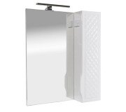 Зеркальный шкафчик Аквародос Родорс 55х80 см c подсветкой ДСП/МДФ белый АР000040355