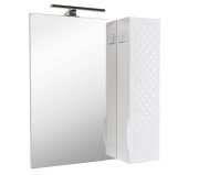 Зеркальный шкафчик Аквародос Родорс 70х80 см c подсветкой ДСП/МДФ белый АР000040357