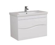 Тумба Аквародос Альфа 100 см із раковиною Frame ДСП/МДФ білий АР000040176