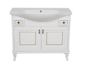 Тумба підлогова Аквародос Беатріче 10 см з раковиною Lila ДСП/МДФ білий патина золото АР000074317