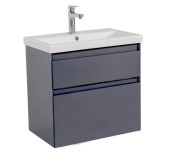 Тумба подвесная Аквародос Элит 70 см с раковиной Elite ДСП/МДФ графит АР000049083