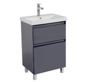 Тумба для підлоги Аквародос Еліт 60 см з раковиною Elite ДСП/МДФ графіт глянець АР000049082