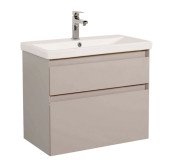 Тумба подвесная Аквародос Элит 80 см с раковиной Elite ДСП/МДФ мокко АР000049104