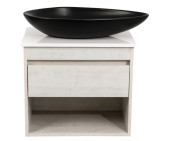 Тумба підвісна Аквародос Шельф 65 см зі стільницею Loft-Iron та раковиною Olive ДСП нордленд АР000085192