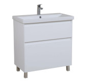 Тумба напольная Аквародос Элит 80 см с раковиной Elite ДСП/МДФ белый мат АР000040375